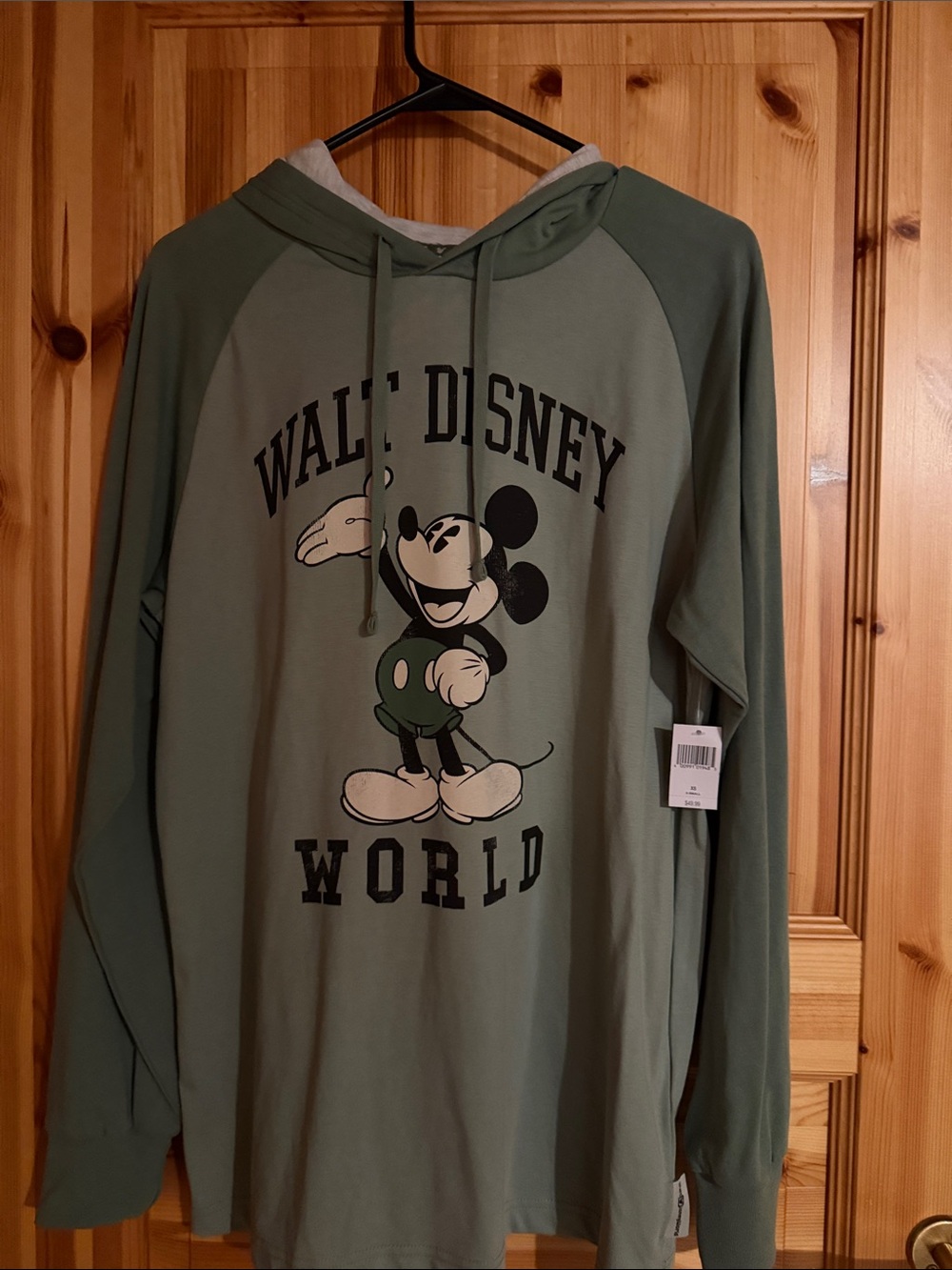 Disney Men’s Olive Green Mickey Crewneck Sweatshirt